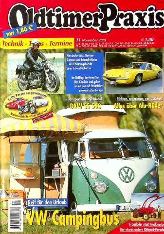 Deckblatt Oldtimer Praxis (11/2003)